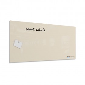 Pearl white magnetic glassboard LABORO